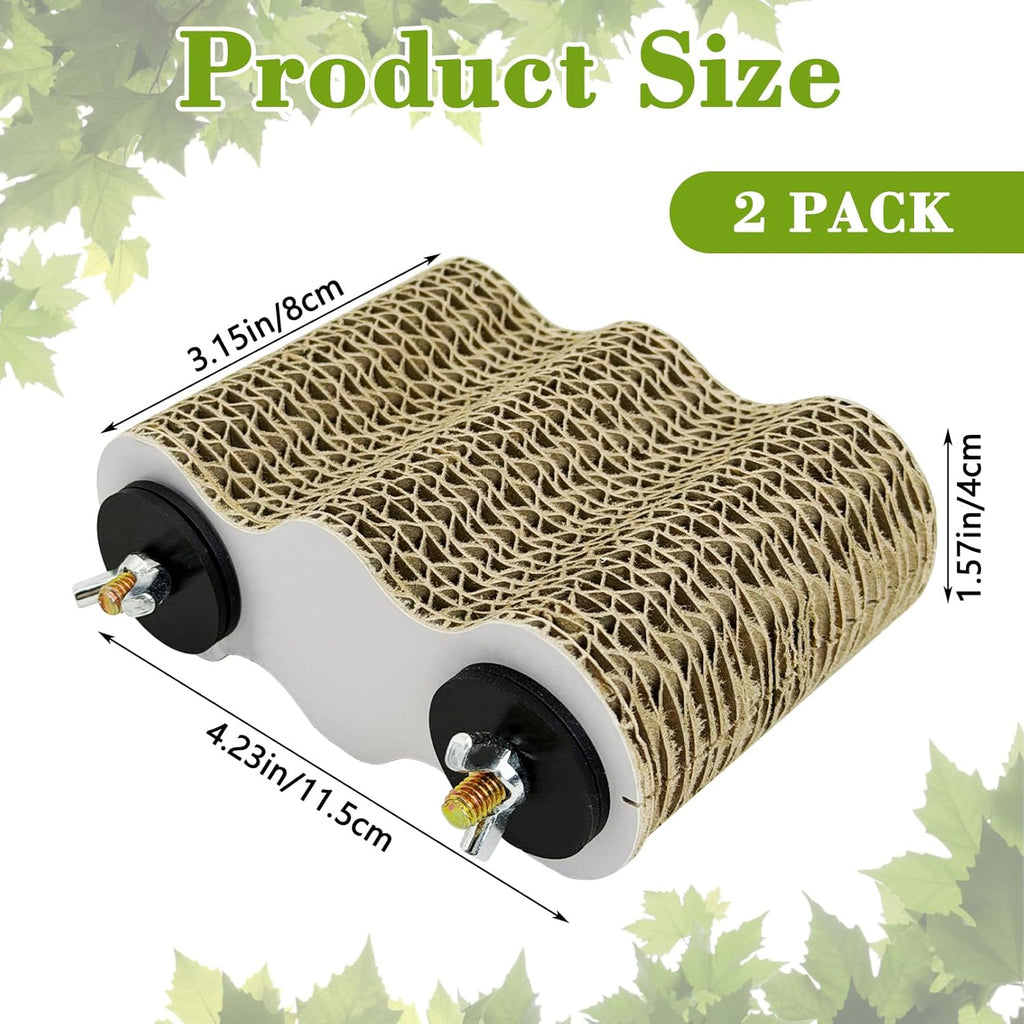 2 PCS Bird Perch Conure Cage Stand Hanging Parrot Cage Perch Chew Toys Bird Paw Grinding Stand Parakeet Cage Playground for Budgie Conure Cockatiel Finch (Cloud)